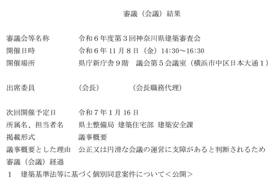 建築審査会　議事録